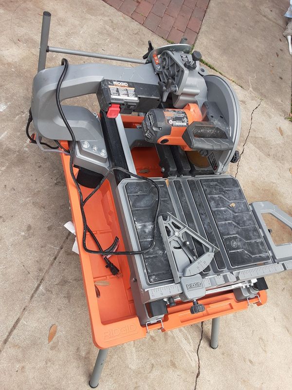 RIDGID 10 in. Wet Tile Saw with Stand for Sale in San Antonio, TX OfferUp