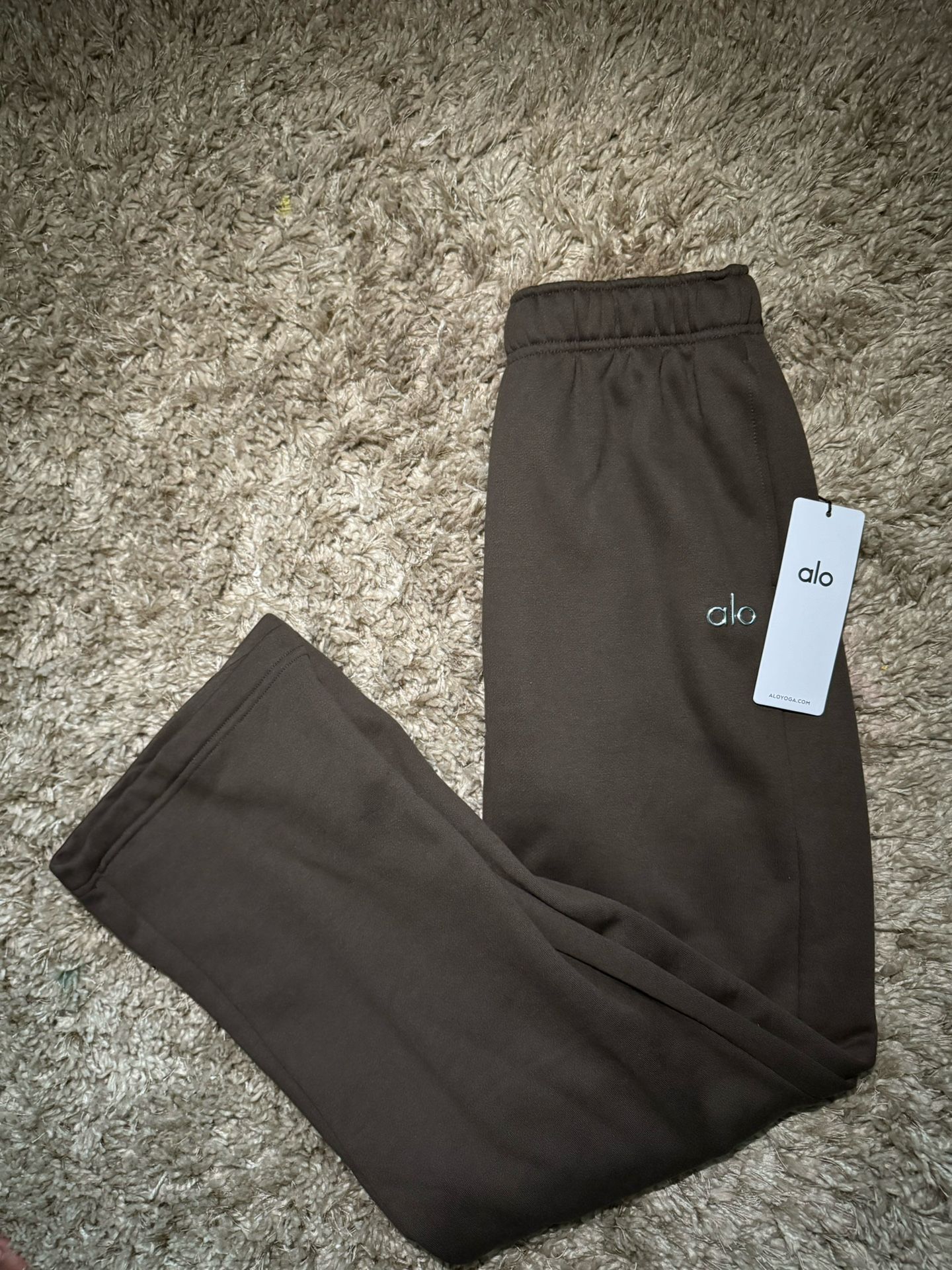 Alo Accolade Straight Leg Sweatpants- Espresso Brown Size S Men’s Brand New