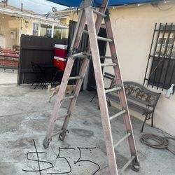 Excellent Condition, Two Way And Single Different Sizes Fiberglass Ladders