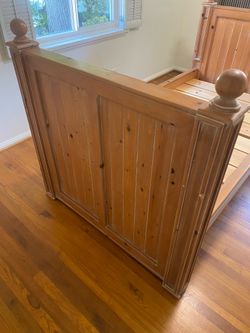 Beautiful hardwood twin bed x2
