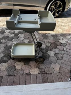 Medical Rolling Utility Cart with Two Trays