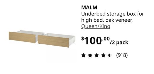IKEA malm under bed storage