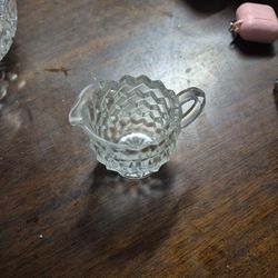 Fostoria American pattern glass pitcher