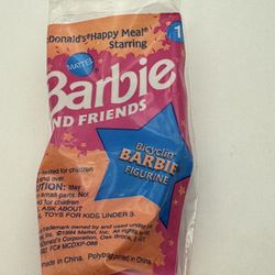 1994 McDonald’s Barbie Happy Meal Toy New Unopened Cycling Barbie # 1 Mattel