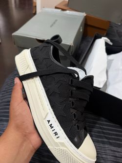 Amiri Low-Top Sneakers Black Star Pattern