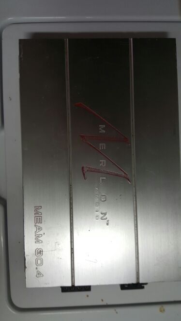 Car amplifier, merlon audio, meam 80.4, 2000 watt, with bridge