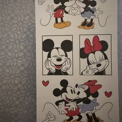 Disney Mickey Minnie Diecut Paper Sheet of stickers Scrapbook  Arts & Crafts