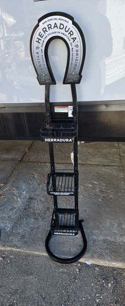 Herradura Tequila promotional freestanding metal bottle display  storage rack