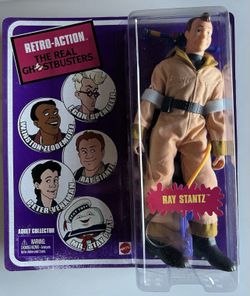 Mattel Retro-Action Ghostbusters Ray Stantz Retro Figure Fabric Plastic 2010