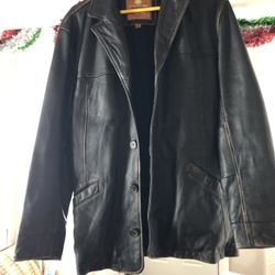 Mens Leather Blazer Jacket 