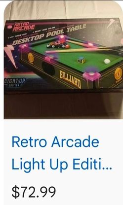 20" retro-Arcade Pool Table . Light up edition