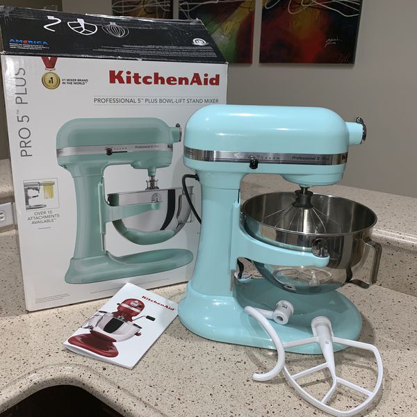ice blue kitchenaid 5 speed hand mixer