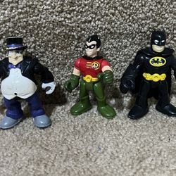 Imaginext DC Comics Batman Robin Penguin lot of 3 Figures 