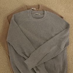 Zara Knitwear Size Medium Charcoal/ Maron