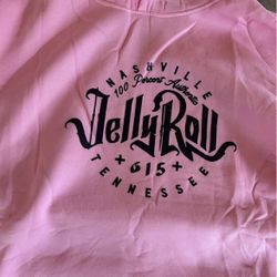 New XXL Pink Jelly Roll Nashville Hooded Sweatshirt