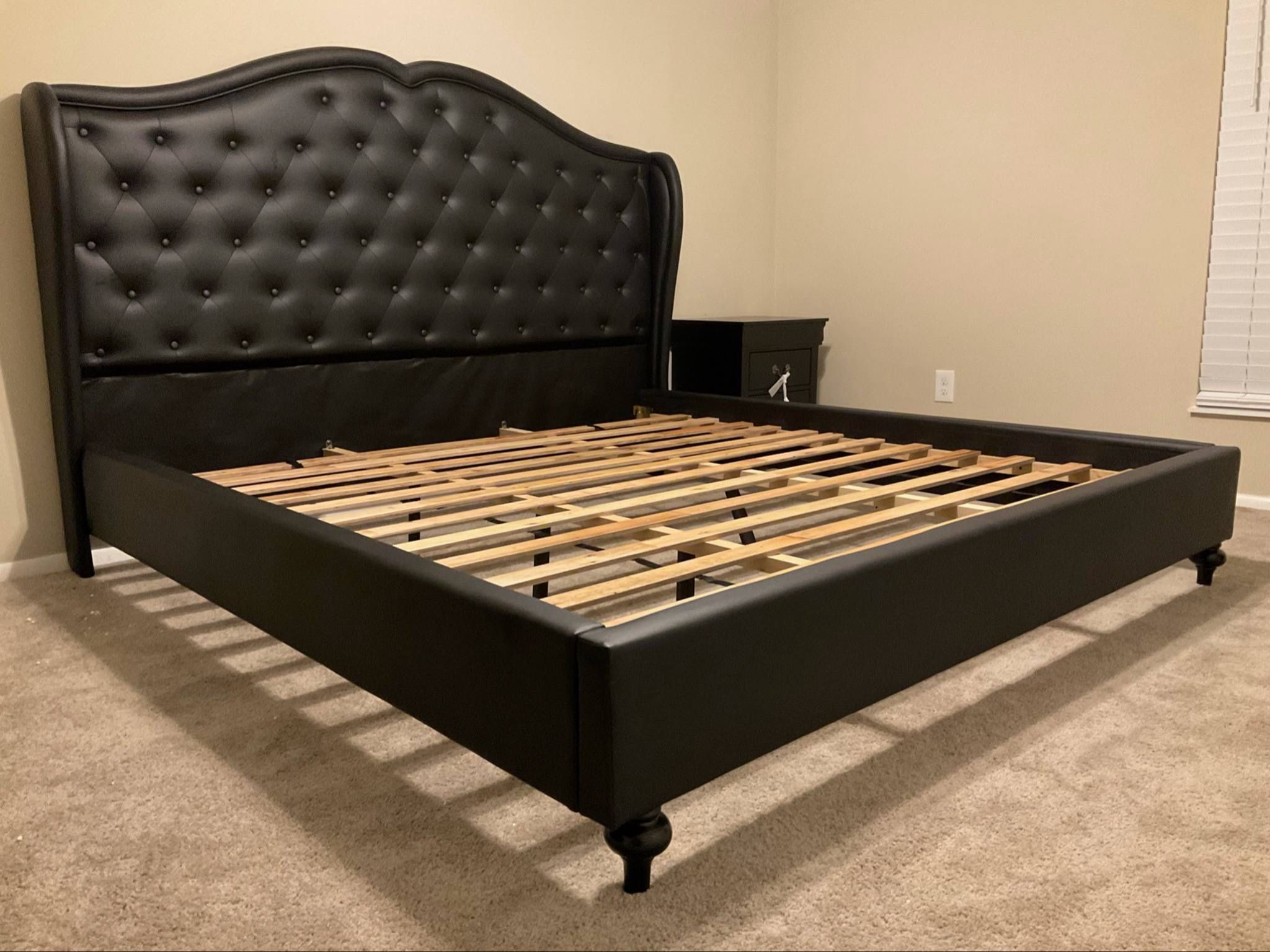 ROYAL BLACK PLATFORM BED SET – ELEGANT + AFFORDABLE! KING SET: $695 | QUEEN SET: $675