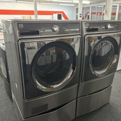 Kenmore Grey Front Load Washer And Dryer Set 