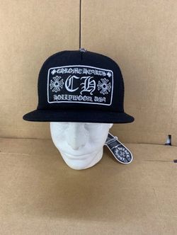 Black and White Chrome Heart Hat
