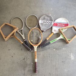 7 Vintage Tennis Racket Lot