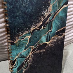 Notebook - Gold/green Marble NEW*