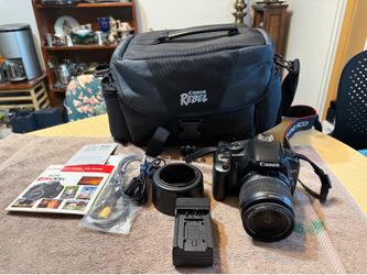 Canon EOS Rebel XSi Digital SLR Camera 18-55mm Canon EF-S Lens- Black