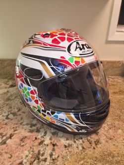 Arai Corsair-X helmet with Takaaki Nakagami colorway
