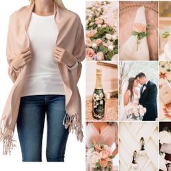 Pashmina Shawls and Wraps for Evening Dresses, Large Soft Pashminas Wedding Shawl
