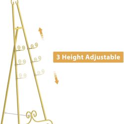 2pk Beautiful Gold Easel Stands. 