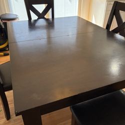 Solid Wood Dining Table And 4 Chairs For Sake / A La Venta 
