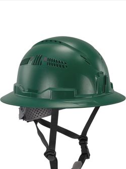 Ergodyne Skullerz 8964 Full Brim Safety Helmet, Type 2 Class C Hard Hat with Chin Strap, Adjustable Venting, ANSI/ISEA Z89.1-2014, 6 Point Suspension 