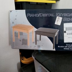 Black Piano Bench With Compartment (Storage)i