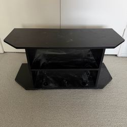 Black TV stand shelf old used