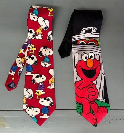 Character Ties Elmo Snoopy $5 each 