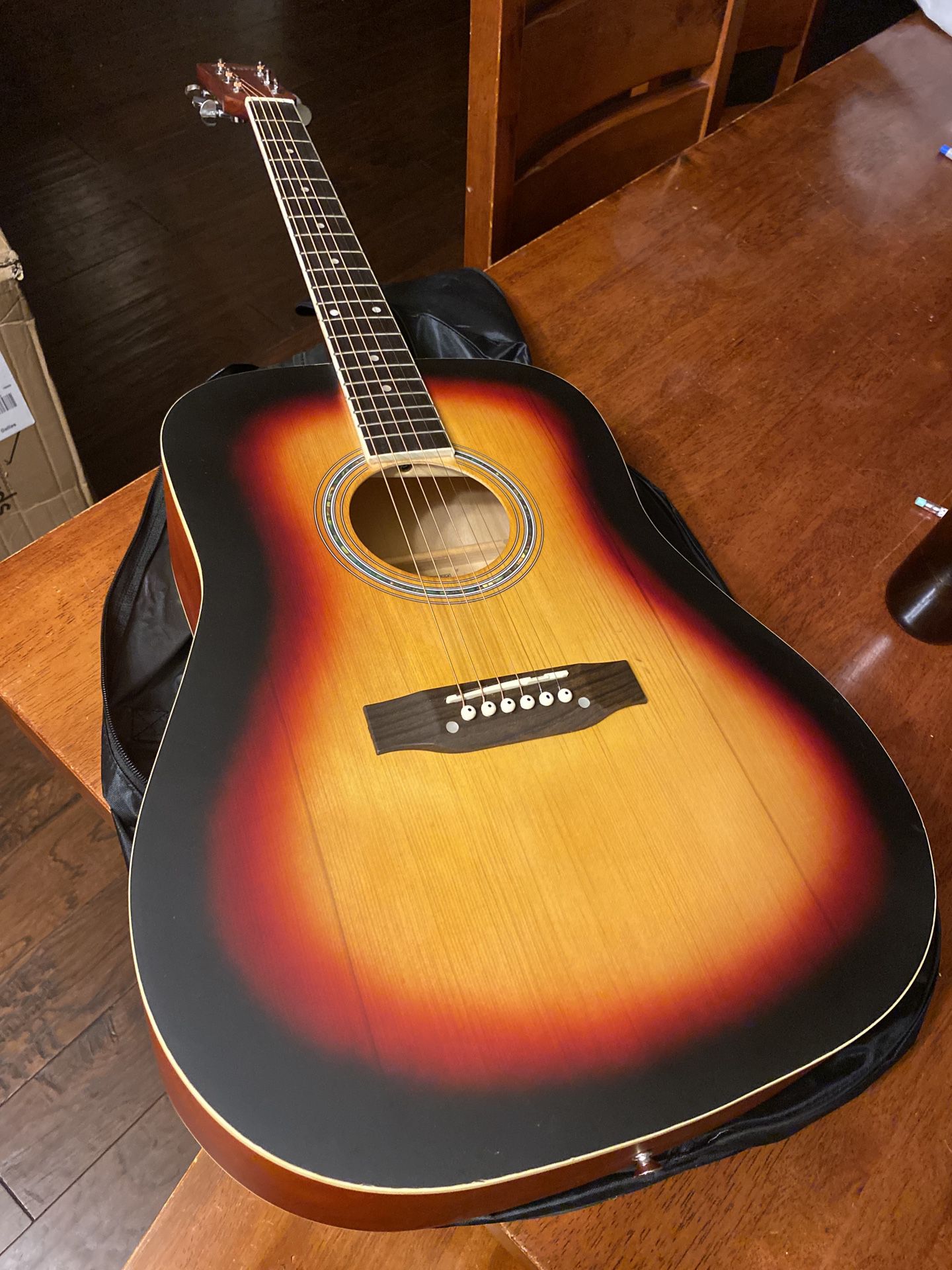 Full Size Acoustic Guitar with Extra Strings $100 Firm