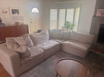 Sundays 4-Piece Modular Movie Night Sectional – 118” – Neutral Beige – Good Condition - Pickup Only