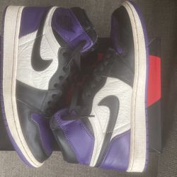 Jordan 1 Court Purple Size 9