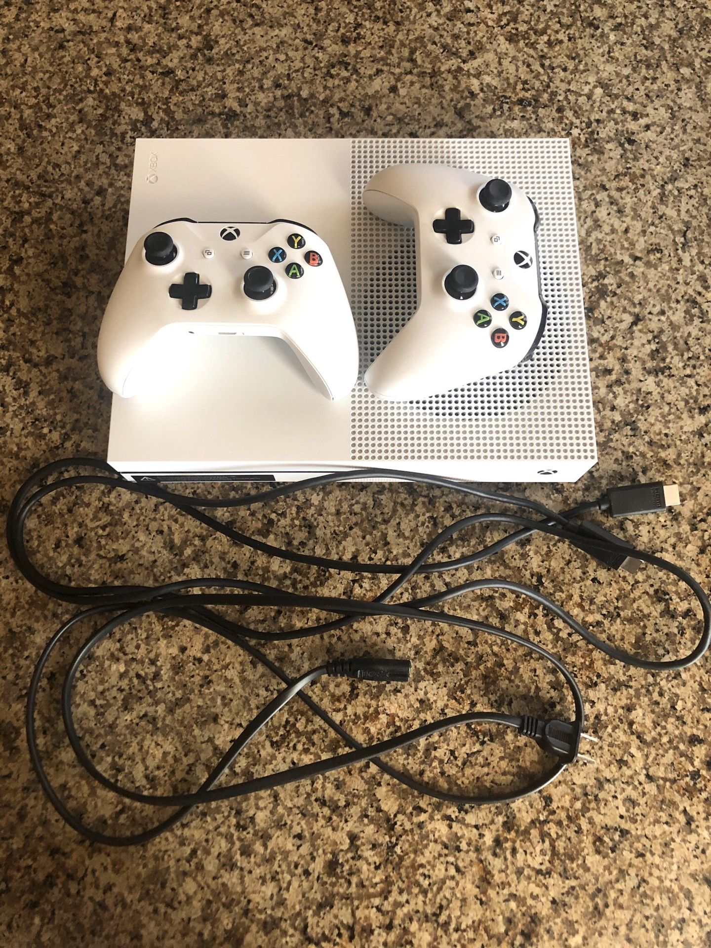 XBOX ONE S 1TB CONSOLE • 2 CONTROLLERS/1TB storage