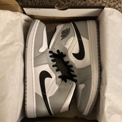 Air Jordan 1 Mid Black/Grey 10.5