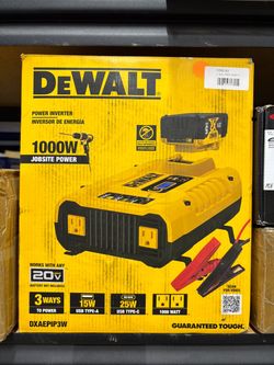 NEW IN BOX Shop DEWALT 3-Way 1000-Watt Power Inverter Compatible with 20-Volt XR 5 AH Lithium-Ion Battery (Not Included)
