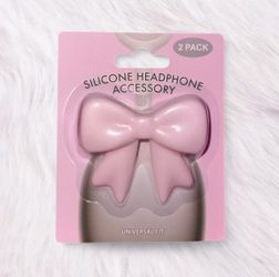 Pink Bow Headphone Silicone Accessory
