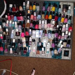Huge Bucket Of Nail Polish!! Some Brand New. 