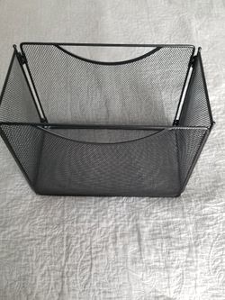 Mesh Desktop File Box, Letter Size Black