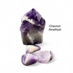 Amethyst Chevron Point & Stones Set from Brazil 4pcs 68g Total