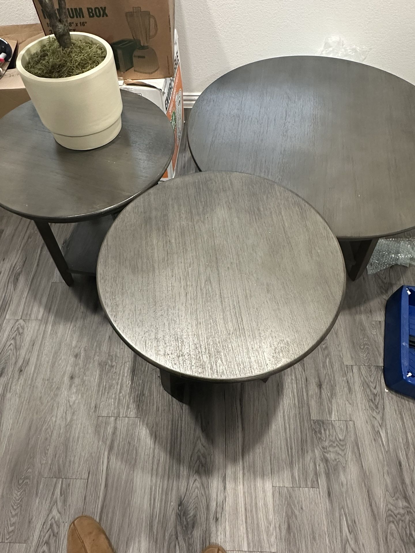 Coffee Table + 2 End Tables