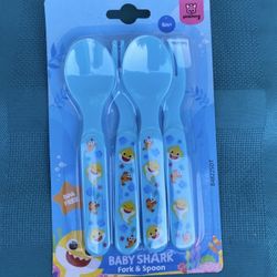 Baby Shark Baby Spoon And Fork Set