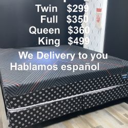 Queen Memory Foam Orthopedic Come With Free Box Spring - Same Day Delivery 