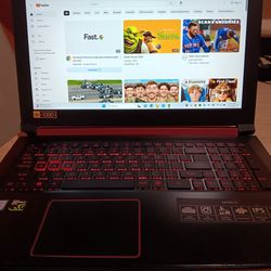 Gamer Laptop Acer Nitro, Intel i5, 8GB me,DDR4, Nvidia Gforce, 256gb SSD, WiFi, HDMI, WebCam, USB-C