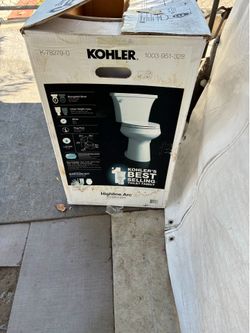 TOILET IS NOT NEW BUT IS IN GOOD CONDITION IS COMPLETE