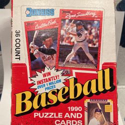 Wax Packs 1990 Box Baseball Cards Donruss