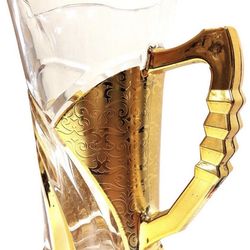 Classy Gold Pitcher w/Glassware 